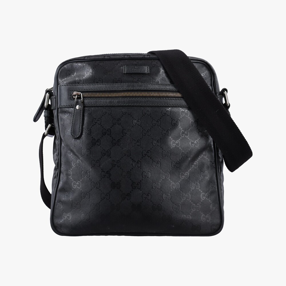 Gucci GG Imprime Messenger Crossbody Bag Canvas Black
